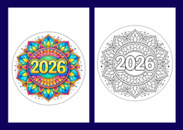 ✨ Noworoczne mandale do kolorowania – idealne na start Nowego Roku! ✨ - 12 szt.