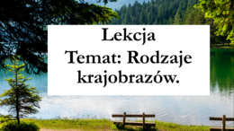 klasa 4 - Co to jest krajobraz? - prezentacja