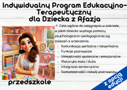 Indywidualny Program Edukacyjno-Terapeutyczny (IPET) dla dziecka z afazją - przedszkole