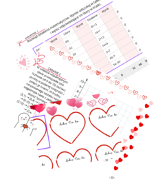 Walentynkowa karta pracy - matematyka  i lekcja wychowawcza