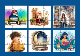 DZIEŃ KSIĄŻKI - PUZZLE – 18 obrazków