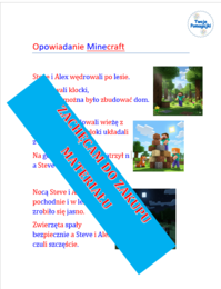 Nauka czytania sylabami📙 - opowiadanie Minecraft