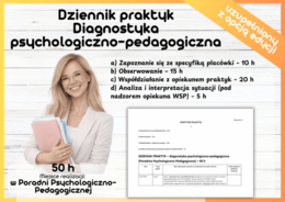 Dziennik praktyk 50h – Diagnostyka psychologiczno-pedagogiczna w Poradni Psychologiczno-Pedagogicznej