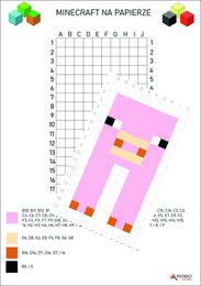 Kodowanki dla dzieci minecraft, zestaw pdf, 10 kart pracy z kodowaniem, dyktando graficzne, klasy 1-5