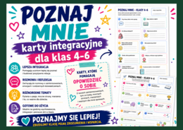💜 POZNAJ MNIE – karty integracyjne dla klas 4–6
