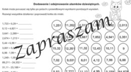 Labirynt - dodawanie i odejmowanie ułamków dziesiętnych.