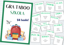 TABOO Szkolne: Gra Edukacyjna (54 hasła) - Gotowy Materiał dla Nauczycieli | Integracja Klasy
