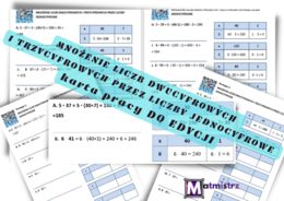 Mnożenie liczb dwucyfrowych i trzycyfrowych przez liczby jednocyfrowe