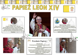 📜 GOTOWA GAZETKA – PAPIEŻ LEON XIV 🕊️ Nowy papież, nowa historia – piękna dekoracja do szkoły i nie tylko! 26 STRON DO DRUKU 🕊️