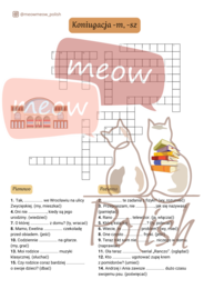 Krzyżówki gramatyczne - koniugacje, JPJO A1-A2