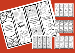 DZIEŃ KROPKI - zakładka do książek - zakładki - czarno-białe - wersja 2