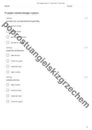 English Class A1 - Unit 6 - testy