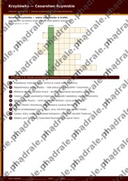 KRZYŻÓWKA "CESARSTWO RZYMSKIE" KARTA PRACY + KLUCZ ODPOWIEDZI