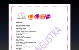 Love - słownictwo związane z miłością : rzeczowniki, przymiotniki, czasowniki i przysłowia