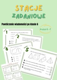 Powtórzenie wiadomości po klasie 6, klasa 7, stacje zadaniowe, praca w grupach