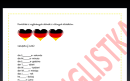 MEGA powtórka ze słownictwa z różnych dziedzin z j. niemieckiego- PONAD 100 wyrazów z lukami- egzamin ósmoklasisty/ matura