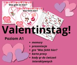 Język niemiecki -Valentinstag-komplet-A1