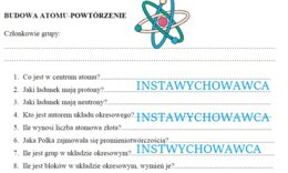 Budowa atomu - powtórzenie