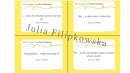 Past Continuous/ Zdania przeczące/ Karty do mówienia/ Mówienie/ Speaking/ Konwersacje/ Klasy 4-8/ Klasy 4-6/ Klasy 6-8/ SP/ Warm-up/ Rozgrzewka/ Speaking cards/ Gramatyka/ Grammar/ Speaking cards grammar/ Grammar cards/ E8