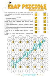 "Złap pszczołę" - gra na dzielenie ułamków