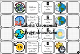 Notatka okienkowa/stacja zadaniowe/notatka interaktywna/notatka graficzna/karta pracy/sketchnotka „Ruch obrotowy Ziemi” w pdf. Geografia 6 , dział „Ruchy Ziemi”. Materiał wykonany na podstawie podręcznika z wydawnictwa Nowa Era – nowość 2024/2025.