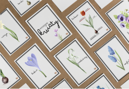 Wiosenne kwiaty - plakaty/wklejki