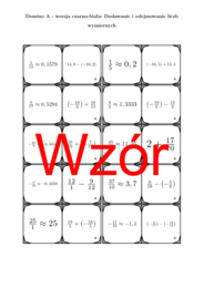 Domino - Dodawanie i odejmowanie liczb wymiernych | matematyka