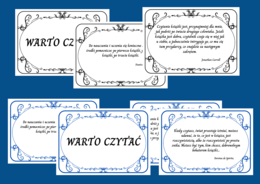 WARTO CZYTAĆ - gazetka - cytaty - 19 str. - fiszki - 2 wersje