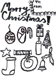 Christmas Card Coloring Page