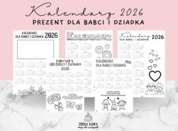 Kalendarz 2026 dla Babci i Dziadka - prezent