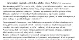 Sprawozdanie z działalności świetlicy szkolnej Szkoły Podstawowej ……………