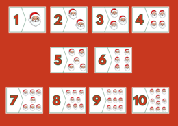 MIKOŁAJKOWE LICZENIE – Mikołajki - Boże Narodzenie - puzzle – układanka- układanki – biblioteka – świetlica – przedszkole – 2 wersje