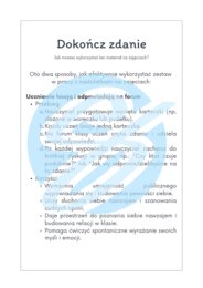 TUS Karty Niedokończonych Zdań Szkoła Ponadpodstawowa Kreatywny materiał edukacyjny do pracy nad umiejętnościami społecznymi