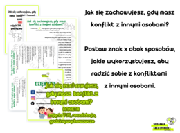 Jak się zachowujesz, gdy masz konflikt z innymi osobami? ANKIETA zajęcia TUS, rewalidacja, godziny wychowawcze