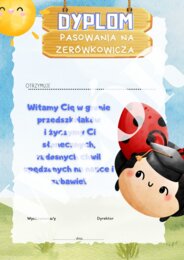 Biedronka: pasowanie na zerówkowicza