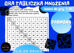 DARMOWA GRA TABLICZKA MNOŻENIA (kości do gry 1-10)