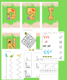 Dinozaury - Girlanda, + 11 zadań