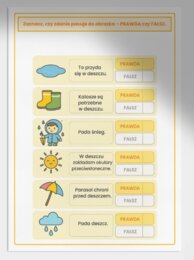 Karty pracy „Deszczowy dzień”