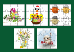 WIELKANOC - puzzle - 17 szt.