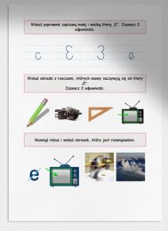 E i e. Karta pracy. Sprawdzian