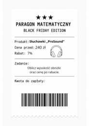 ⭐53 PARAGONY MATEMATYCZNE – BLACK FRIDAY EDITION (różne poziomy trudności / podwójne rabaty/ zamiast kartkówki)