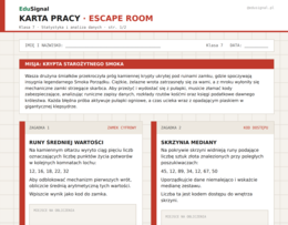 Escape Room MATEMATYKA: Krypta Starożytnego Smoka | Statystyka klasa 7 | Średnia, mediana, dominanta | Koniec roku