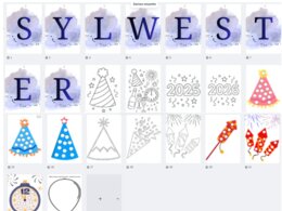 Sylwester- girlanda + zadania