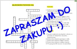 Krzyżówka - właściwości fizyczne ciał