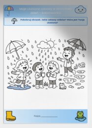 Karta Pracy: "Moje ulubione zabawy w deszczowy dzień"