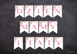 Dzień Mamy i Taty - girlanda do druku