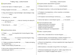 Trójkąty, i kąty i czworokąty - podsumowanie informacji