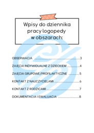 Logopeda w przedszkolu – przykładowe wpisy do dziennika