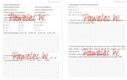 LICZBY I DZIAŁANIA wersja A - sprawdzian z całego działu, kl. 5