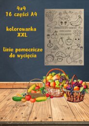ŚWIATOWY DZIEŃ OWOCÓW I WARZYW - kolorowanka XXL - 16 części
